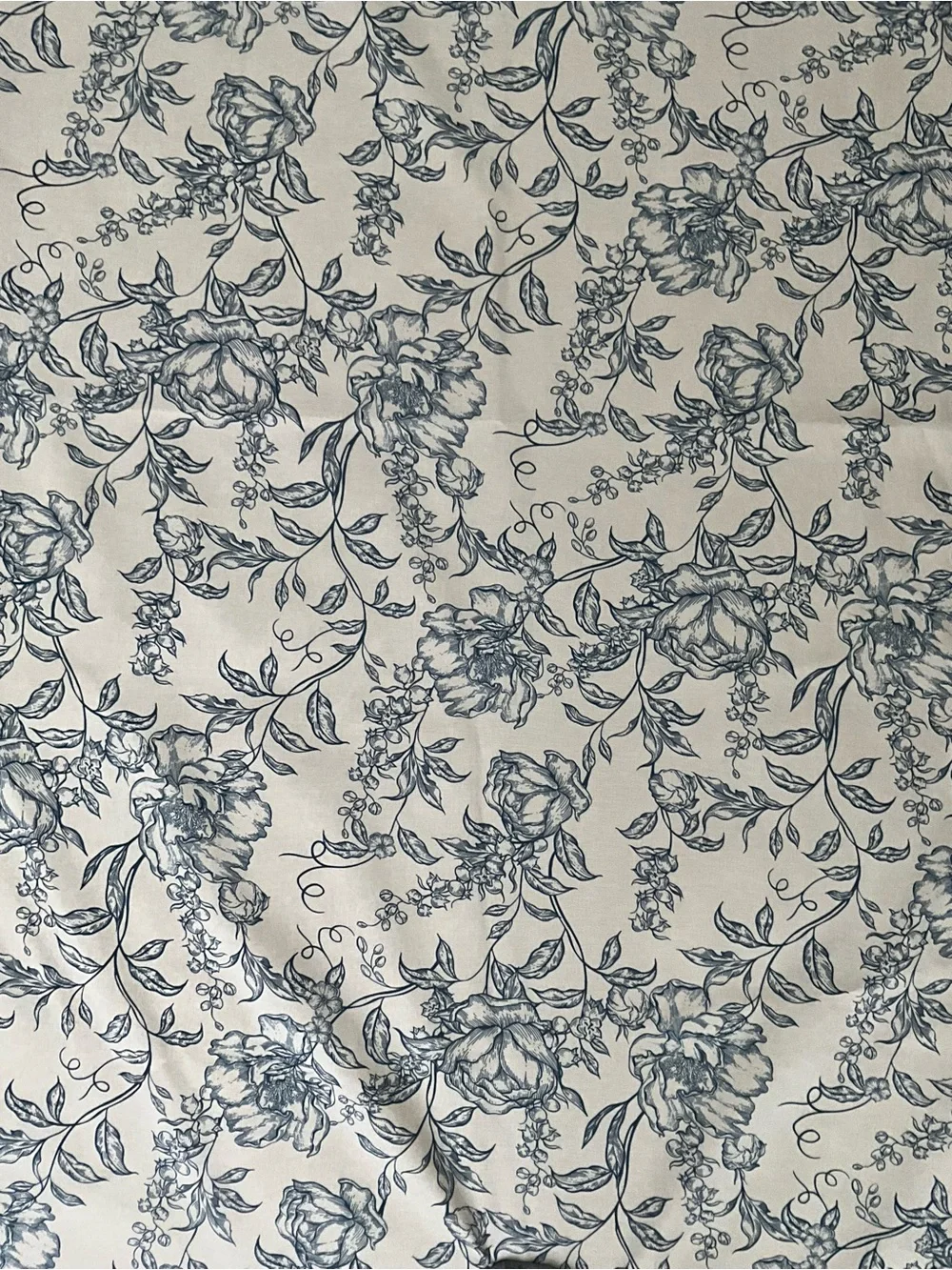 Elegant French Toile Blue/Cream 72’x72’ Shower Curtain